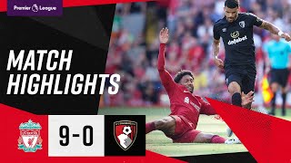 Match highlights  Liverpool 90 AFC Bournemouth  Premier League [upl. by Eidnahs509]