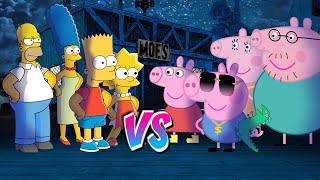 Los Simpsons vs La Familia Peppa Pig  BATALLA DE RAP ANIMADA [upl. by Rose270]