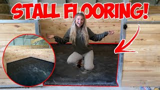 HORSE STALL FLOORING  BUILDING MY DREAM HORSE BARN PART 12 [upl. by Yerffoej]