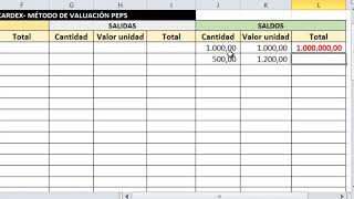 inventario permanente  PEPS [upl. by Nosiaj170]