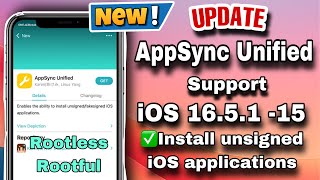 ✅AppSync Unified updated iOS 12131415161651✅support Jailbroken for RootlessRootlful [upl. by Lletnom167]