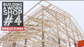 Building a Work Shop Framing Overhangs and Preparing for Roof [upl. by Etiuqram]