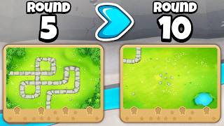 New RANDOM Map Every 5 Rounds in Bloons TD 6 [upl. by Ayaj670]