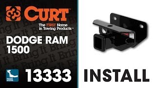 Trailer Hitch Install CURT 13333 on Dodge Ram 1500 [upl. by Sauls]