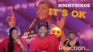 FIRST TIME EVER HEARING NIGHTBIRDE “ITS OK” REACTION SHE DESERVED THE GOLDEN BUZZER [upl. by Nylecaj764]