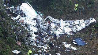 Plane Crash Carrying Brazilian Soccer Team Leaves 75 Dead [upl. by Pacifica217]