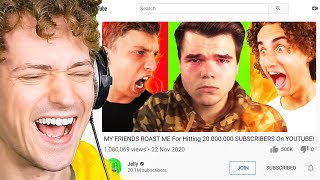 Crainer REACTS TO JELLYS 20000000 SUBSCRIBERS ROAST VIDEO [upl. by Nomzed]