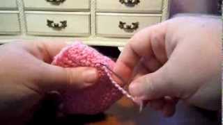 Seaming Together Knitted Baby Bootie [upl. by Eillod]