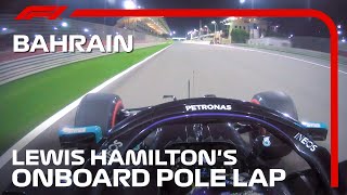 Lewis Hamiltons Pole Lap  2020 Bahrain Grand Prix  Pirelli [upl. by Ahsauqram434]