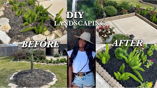 FRONT YARD MAKEOVER ON A BUDGET  FULL DIY FOR BEGINNERS  VLOG  HOW TO  TUTORIAL [upl. by Eniliuqcaj181]