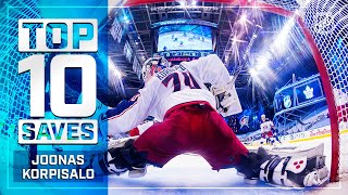 Top 10 Joonas Korpisalo Saves from 201920  NHL [upl. by Wycoff]