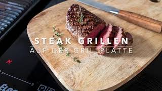 Steak Grillen auf der Grillplatte [upl. by Ttegdirb]