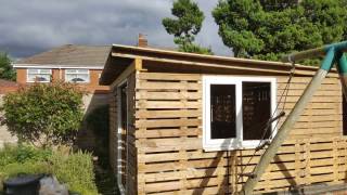 Pallet shed build [upl. by Yrokcaz]