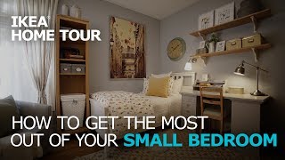 Small Bedroom Storage Solutions  IKEA Home Tour [upl. by Columba]