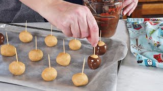 Easy 4Ingredient BUCKEYE Peanut Butter Balls [upl. by Adnawak]