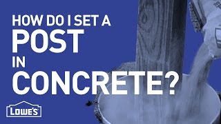 How Do I Set A Post In Concrete  DIY Basics [upl. by Jordain275]