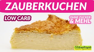 Zauberkuchen ohne Zucker  ein wahrhaft magischer Low Carb Kuchen I Low Carb Magic Cake Rezept [upl. by Sherris]