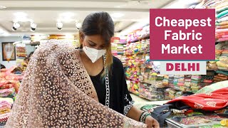 Cheapest Market For Designer Fabrics  GandhiNagar Market  Delhi Shopping  DesiGirl Traveller Vlog [upl. by Anaujnas]