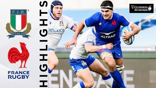 Italy v France  HIGHLIGHTS  Dupont Inspires Clinical France  Guinness Six Nations 2021 [upl. by Cairistiona282]