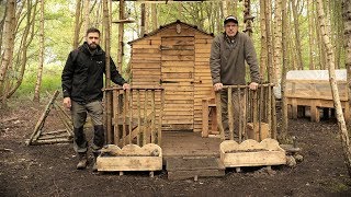 Off Grid Pallet Wood Homestead Build  Pallet Wood Projects at The Cabin [upl. by Walt262]