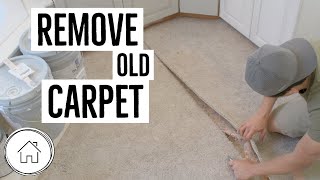 DIY How to remove carpet  the EASY WAY [upl. by Wesla]