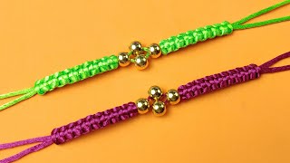 DIY Rakhi making at home  How to make rakhi at home  Easy Rakhi For BhaiyaBhabhi [upl. by Oivat]