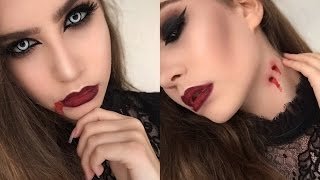 Quick and Easy Vampire Halloween Makeup Tutorial  Using Regular Makeup  Halloween Series 2015 2 [upl. by Derraj996]