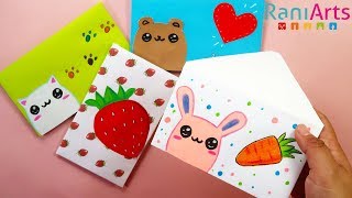 Cómo hacer SOBRES para tus cartas SIN PEGAMENTO Fácil  DIY  Easy ENVELOPES [upl. by Atalee]