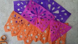 PAPEL PICADO ESTILO MEXICANOFOLKLOR MEXICANO [upl. by Boggers546]