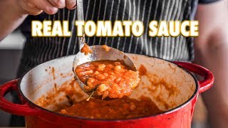 Proper Tomato Sauce Using Fresh Tomatoes 3 ingredients [upl. by Gristede485]