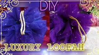 DIY LUXURY LOOFAH  HOW TO MAKE LOOFAH or Bath Scrub At Home  by DIY WITH DOLL [upl. by Taam974]