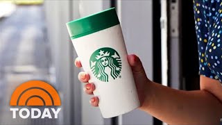 Starbucks Announces Plans To Introduce Reusable Cups [upl. by Assadah18]