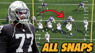 Raiders Film EVERY Thayer Munford Snap Week 1 PreSeason [upl. by Altman981]