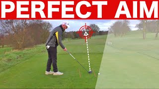 How To Aim Correctly Everytime In Golf  SIMPLE GOLF DRILL [upl. by Weinberg181]