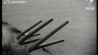 Gunnery practice by RN battleship HMS Nelson 1941 [upl. by Aznola]