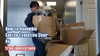 How to assemble office chair  Costco  True Innovation Executive Chair [upl. by Nada]