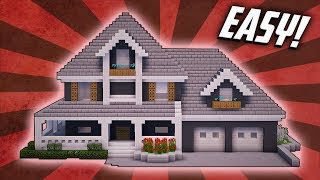 Minecraft How To Build A Suburban Mansion House Tutorial 4 [upl. by Ettezil]