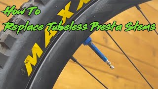 HowTo Replace Tubeless Presta Valve Stems on Bike Tires  JACO [upl. by Niak]