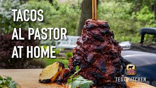 Homemade Beef Tacos Al Pastor Recipe  Grill Setup [upl. by Sonnnie]