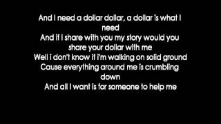 Aloe Blacc  I Need A Dollar lyrics [upl. by Carina]