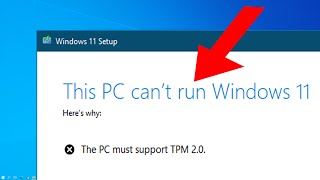 How To Fix quotThe PC must support TPM 20quot This PC cant run Windows 11 [upl. by Gardas650]