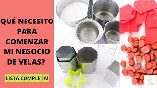 MATERIALES Para Hacer VELAS CASERAS 🗒 Lista COMPLETA [upl. by Tigdirb]