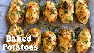 Baked Potato Recipe  How to Make Cheesy Baked Potatoes [upl. by Ruffo979]