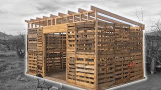 DIY Pallet Project Shed Build part 1 [upl. by Willock]