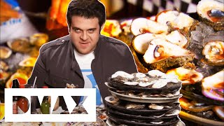 Will Adam Be Able To Eat 180 OYSTERS  Man v Food [upl. by Primo]