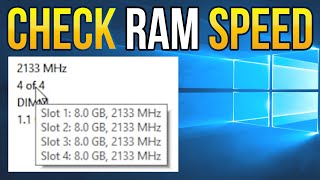 How to see Memory Speed in Windows 10 RAM MHz [upl. by Hekker]