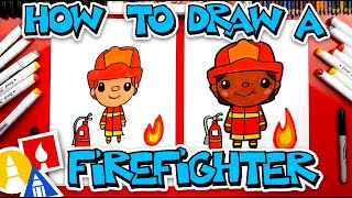 How To Draw A Firefighter [upl. by Dagney]