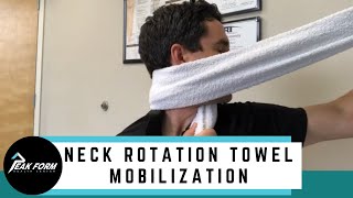 Neck Rotation Towel Mobilization  San Diego Chiropractor [upl. by Yerhcaz]