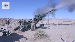 US Marines Firing the M777 155mm Howitzer [upl. by Mohkos]