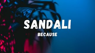 Because  Sandali Lyrics  Lyric Zone [upl. by Ainocal]